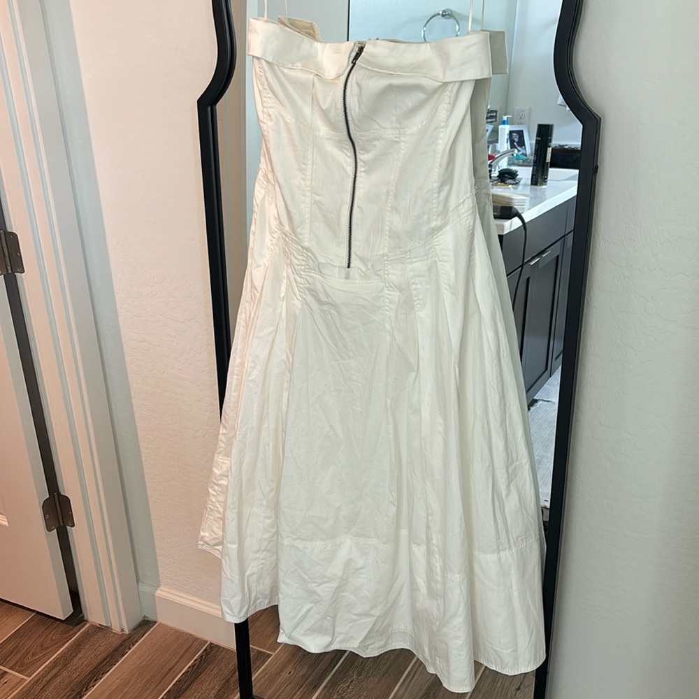 Anthro Strapless & Drop Waist Midi Dress